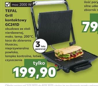 Kaufland Grill elektryczny gc241d tefal oferta