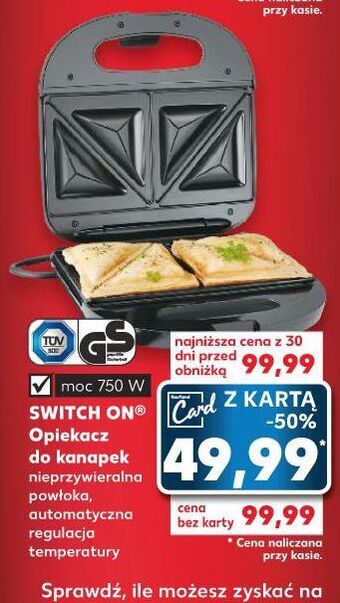Kaufland Opiekacz do kanapek 750 w switch on oferta