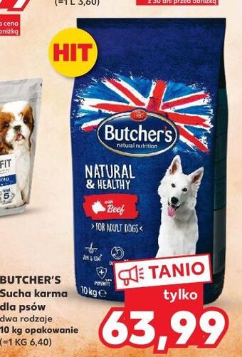 Kaufland Karma dla psa z wołowiną butcher's natural & healthy oferta