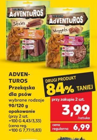 Kaufland Sticks o smaku bawoła purina adventuros oferta