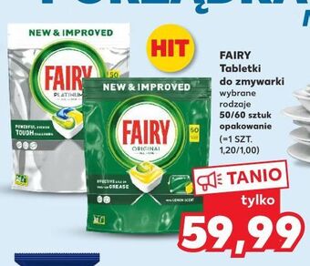 Kaufland Tabletki do zmywarek regular fairy platinum oferta