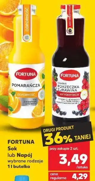 Kaufland Sok porzeczka i żurawina fortuna oferta