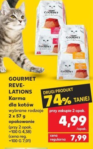 Kaufland Karma dla kota mus z kurczakiem purina gourmet revelations oferta