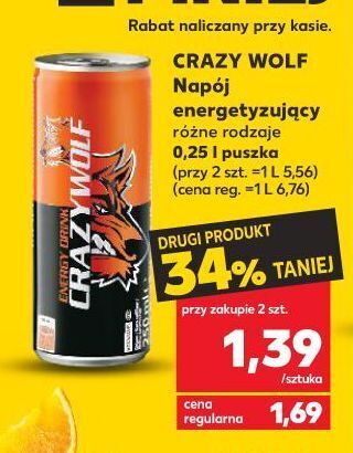 Kaufland Napój energetyczny crazywolf oferta