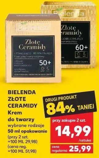Kaufland Krem do twarzy 50+ bielenda złote ceramidy oferta