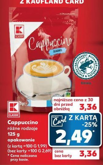 Kaufland Cappuccino waniliowe k-classic oferta