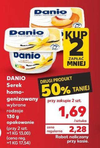 Kaufland Serek brzoskwinia danone danio oferta