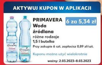 Kaufland Woda niegazowana primavera oferta