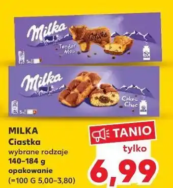Kaufland Ciastka z kawałkami czekolady mlecznej milka tender moo oferta