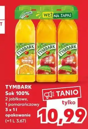 Kaufland Sok jabłkowy 2 szt + pomarańczowy tymbark 1936 oferta