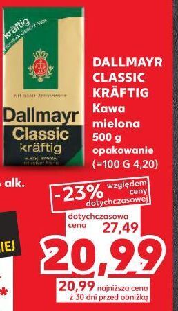 Kaufland Kawa dallmayr classic kraftig oferta