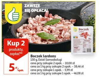 Auchan Boczek lardons podniesiony kciuk oferta