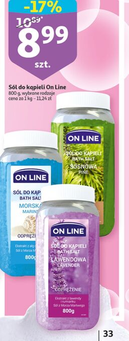 Auchan Sól do kąpieli morska on line oferta