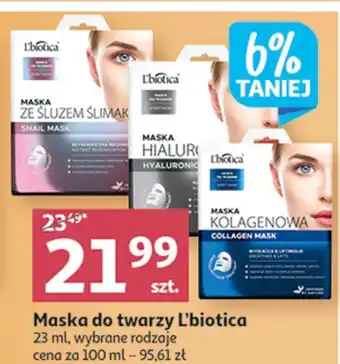 Auchan Maska kolagenowa l'biotica oferta