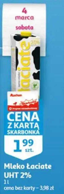 Auchan Łaciate Mleko UHT 2% 1l oferta