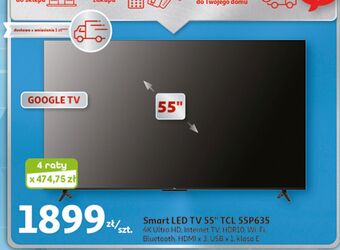 Auchan Telewizor 55" led 55p635 tcl oferta