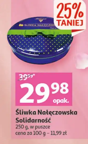 Auchan Bombonierka puszka solidarność śliwka nałęczowska oferta