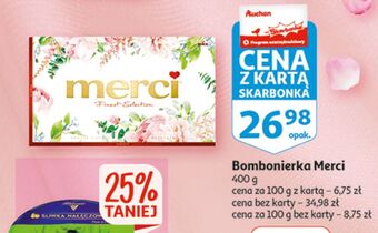 Auchan Bombonierka czerwona storck merci oferta