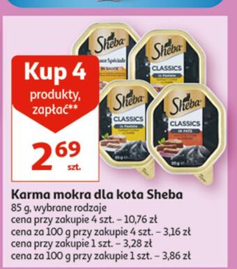 Auchan Karma dla kota pate z koktajlem drobiowym sheba classics oferta