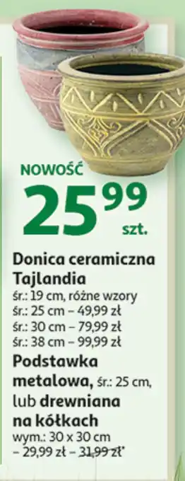 Auchan Donica ceramiczna tajlandia 38 cm oferta