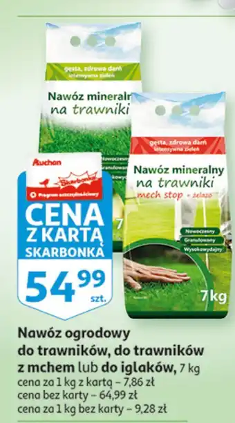Auchan Nawóz mineralny na trawniki mech stop + żelazo planta (ogrodowe) oferta