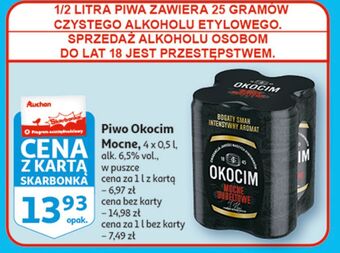 Auchan Piwo okocim mocne dubeltowe oferta