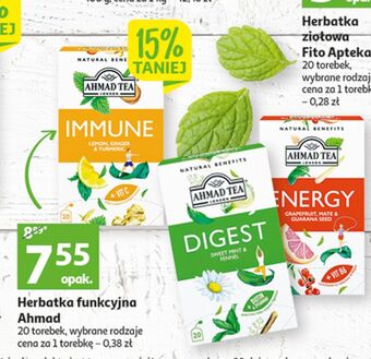 Auchan Herbata lemon & ginger ahmad tea london fruit herbs oferta