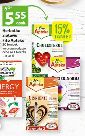 Auchan Herbatka ziołowa cukier - norma malwa fito apteka oferta