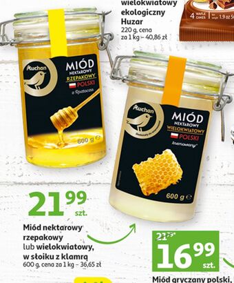 Auchan Miód wielokwiatowy polski auchan oferta