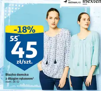 Auchan Bluzka damska z długim rękawem 36-52 inextenso by auchan oferta