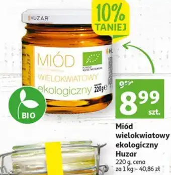 Auchan Huzar Miód wielokwiatowy ekologiczny 220g oferta