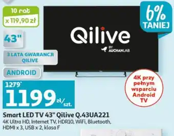 Auchan Qilive Smart LED TV 43" Q.43UA221 oferta