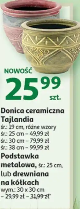 Auchan Donica ceramiczna Tajlandia śr.19cm oferta