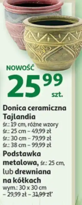Auchan Donica ceramiczna Tajlandia śr.25cm oferta