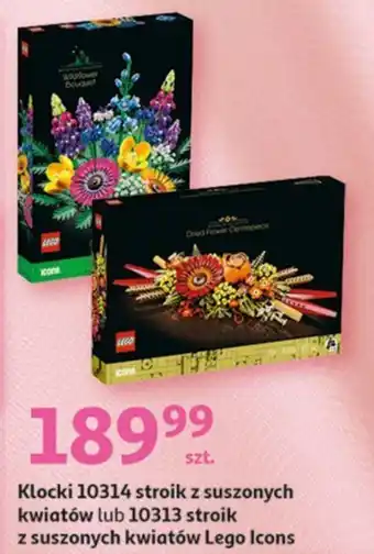 Auchan Lego Icons Klocki 10314 stroik z suszonych kwiatów lub 10313 stroik z suszonych kwiatw oferta
