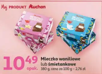 Auchan Mleczko waniliowe lub śmietankowe 380g oferta