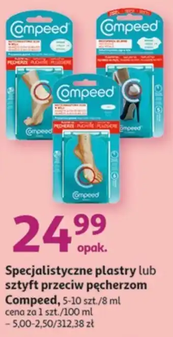Auchan Compeed Specjalistyczne plastry lub sztyft przeciw pęcherzom, 5-10szt./8ml oferta