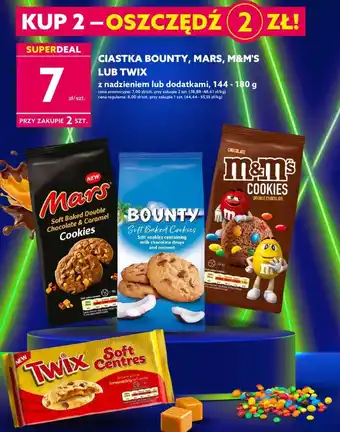 Dealz Ciastka Bounty, Mars, M&M'S lub Twix 144-180g oferta