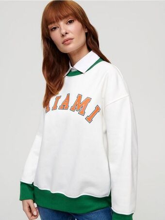 Sinsay Bluza dresowa z napisem oferta