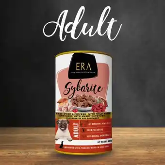 AquaelZOO Karma mokra era sybarite adult wołowina&wieprzowina&kurczak&dzik 400 g oferta