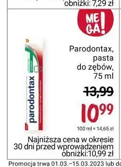 Rossmann Pasta do zębów parodontax fluoride oferta
