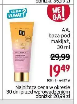 Rossmann Baza pod makijaż aa my beauty power oferta
