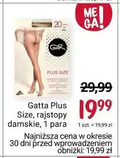 Rossmann Rajstopy damskie plus size 20 den beige rozm. 3-4 gatta oferta