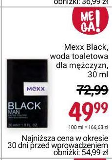 Rossmann Woda toaletowa mexx black men oferta