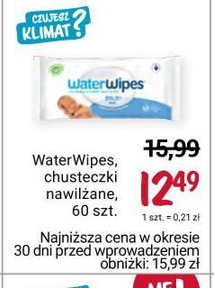 Rossmann Chusteczki nawilżane czystą wodą waterwipes oferta