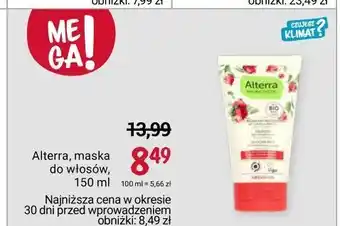 Rossmann Maska do włosów granat i bio-aloes alterra oferta