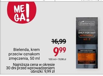 Rossmann Krem do twarzy nawilżający bielenda only for men extra energy oferta