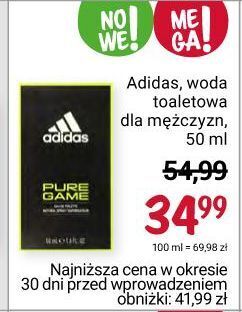 Rossmann Woda toaletowa adidas men pure game oferta