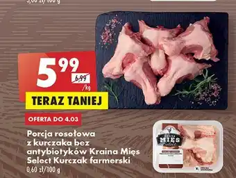 Biedronka Porcja rosołowa z kurczaka bez antybiotyków farmerski kraina mięs oferta
