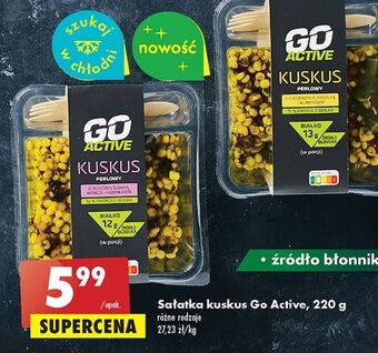 Sałatka kuskus z ciecierzycą fasolą i hummusem go active